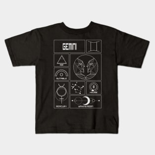 Gemini Profile - Astrology Signs Kids T-Shirt